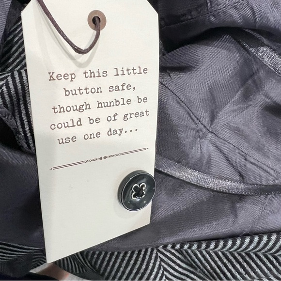 Anthropologie Cartonnier Oxford Jumpsuit Black Gray V Neck Size Small New - Picture 13 of 14